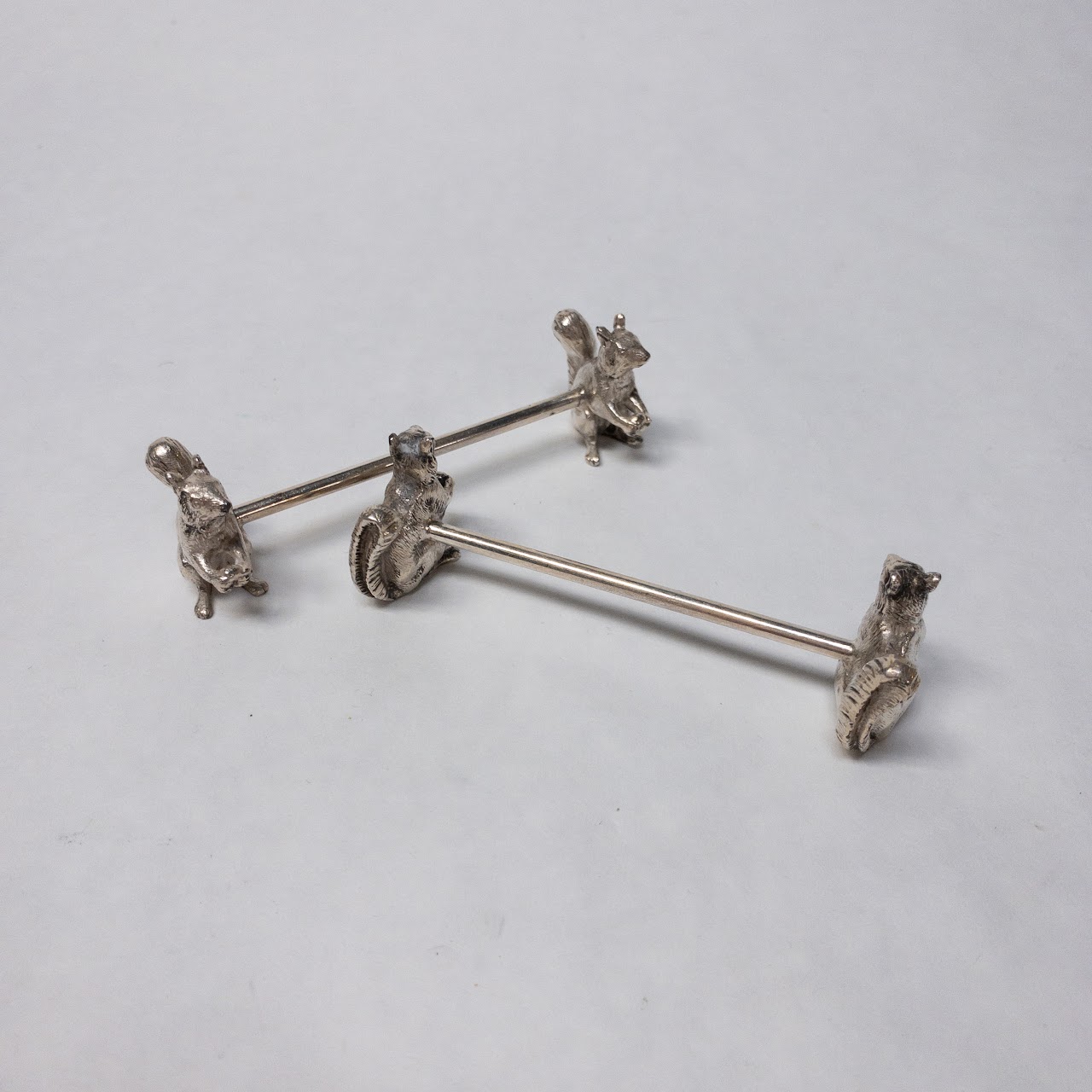 875 Silver Squirrel Fork Rest Pair