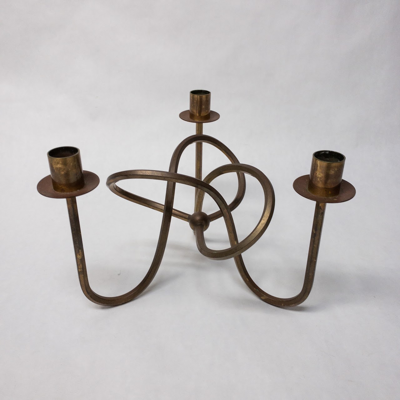 Brass Triple Candle Holder