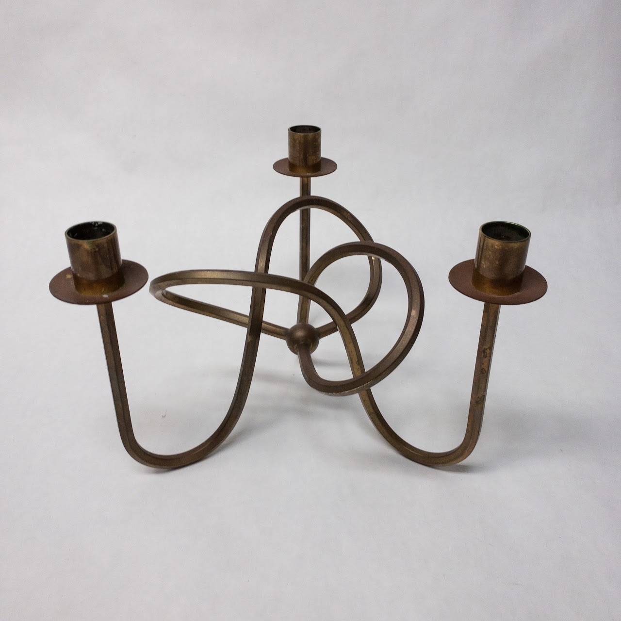 Brass Triple Candle Holder