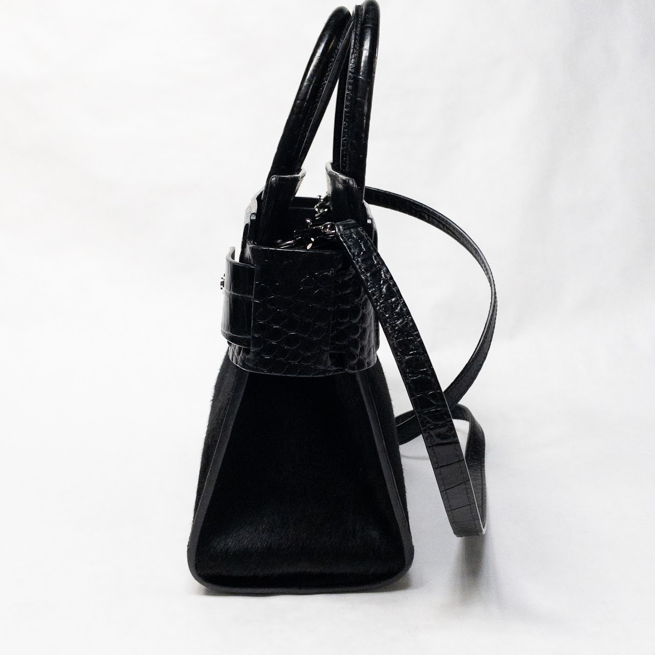 Givenchy Patent Leather & Pony Hair Shoulder Bag
