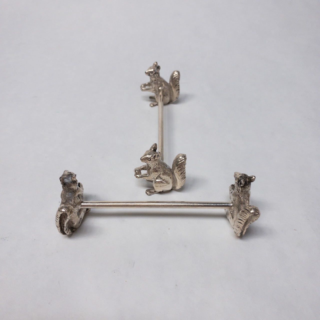 875 Silver Squirrel Fork Rest Pair