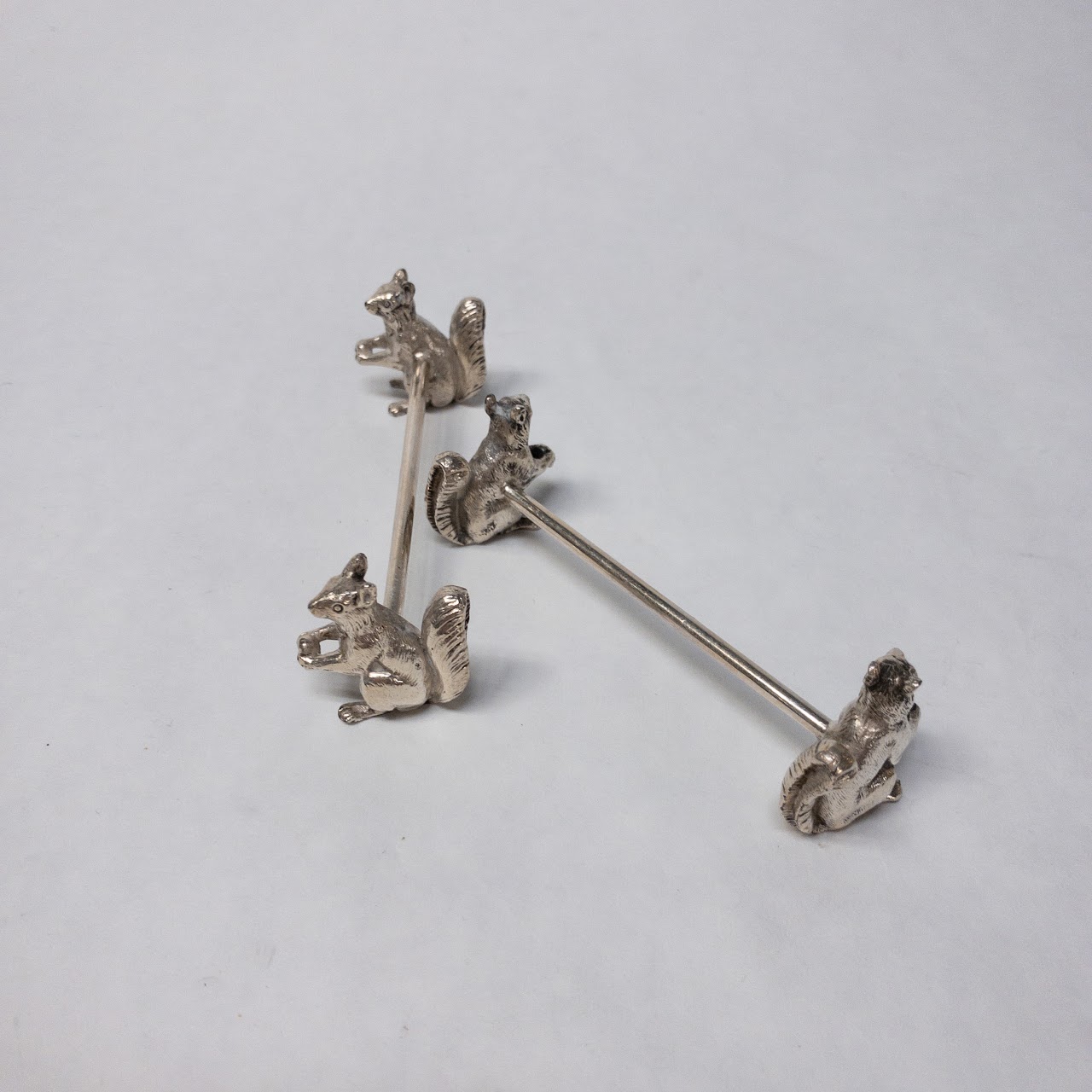 875 Silver Squirrel Fork Rest Pair