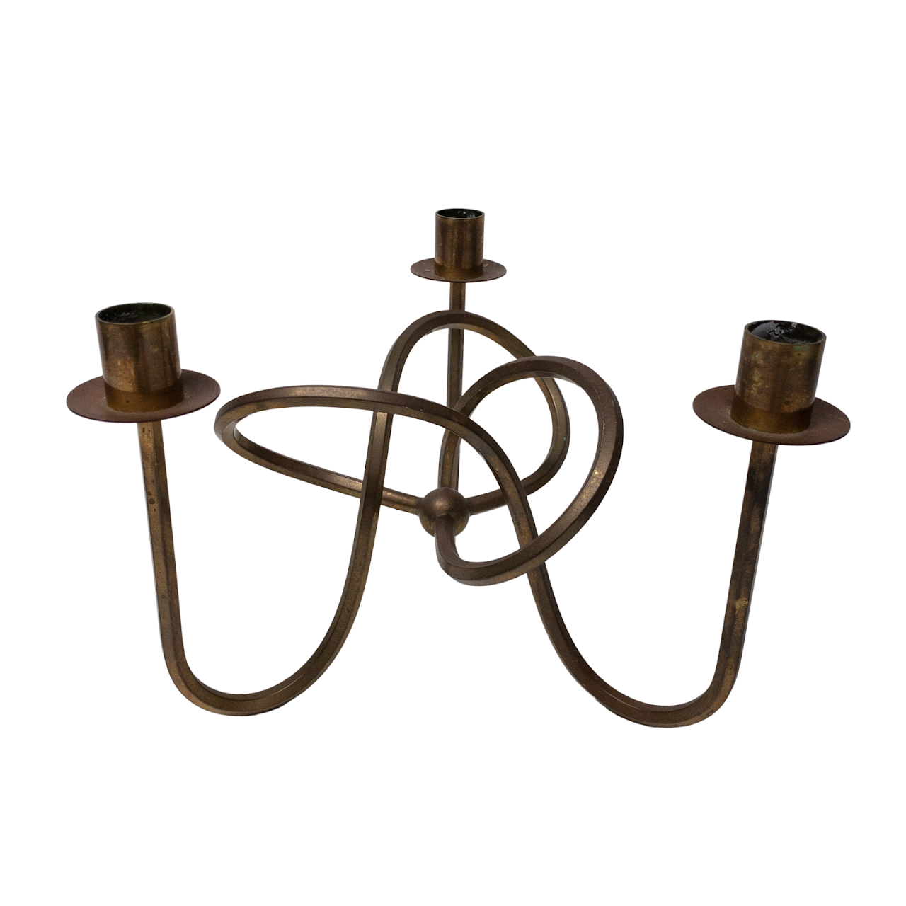 Brass Triple Candle Holder