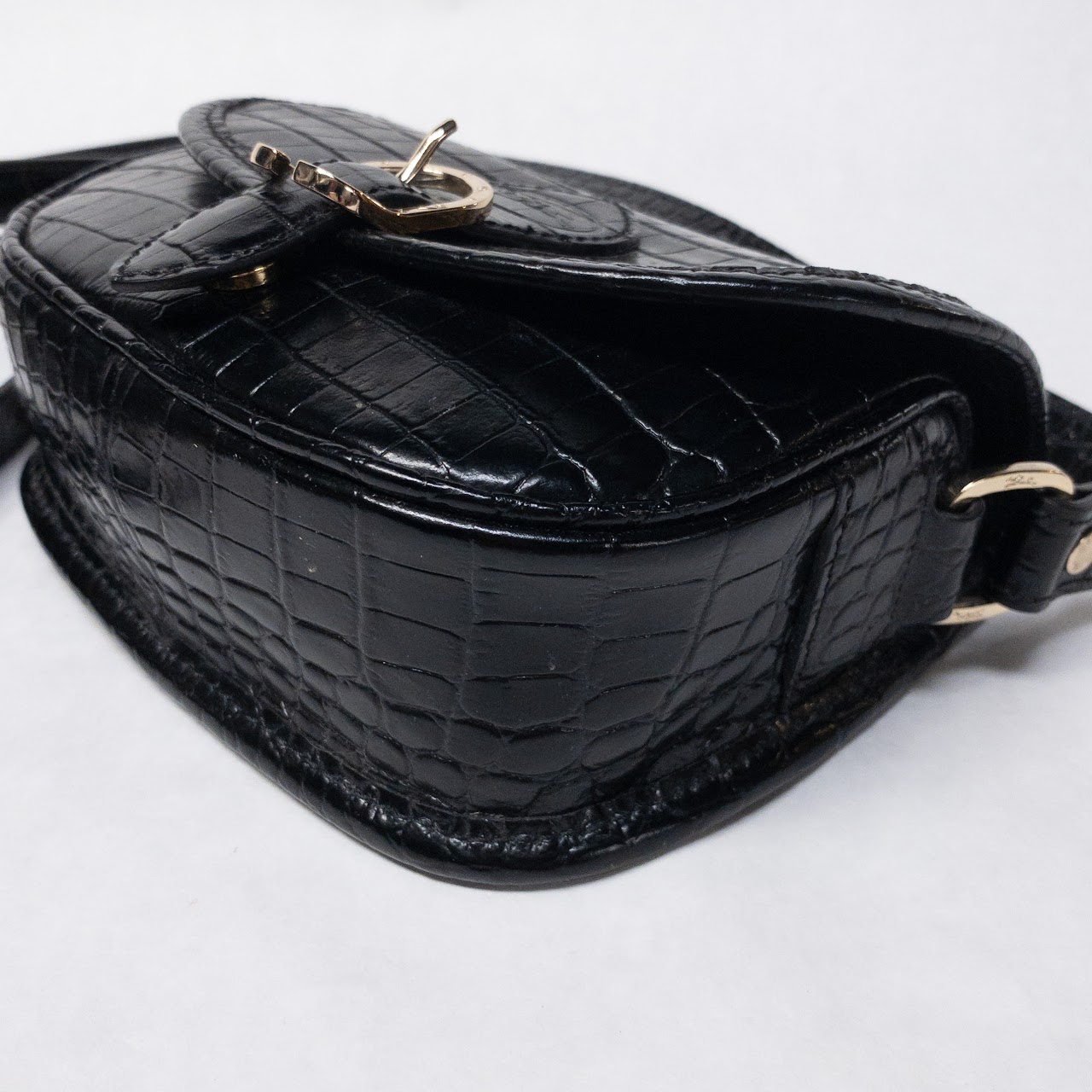 Longchamp Embossed Leather Crossbody Bag