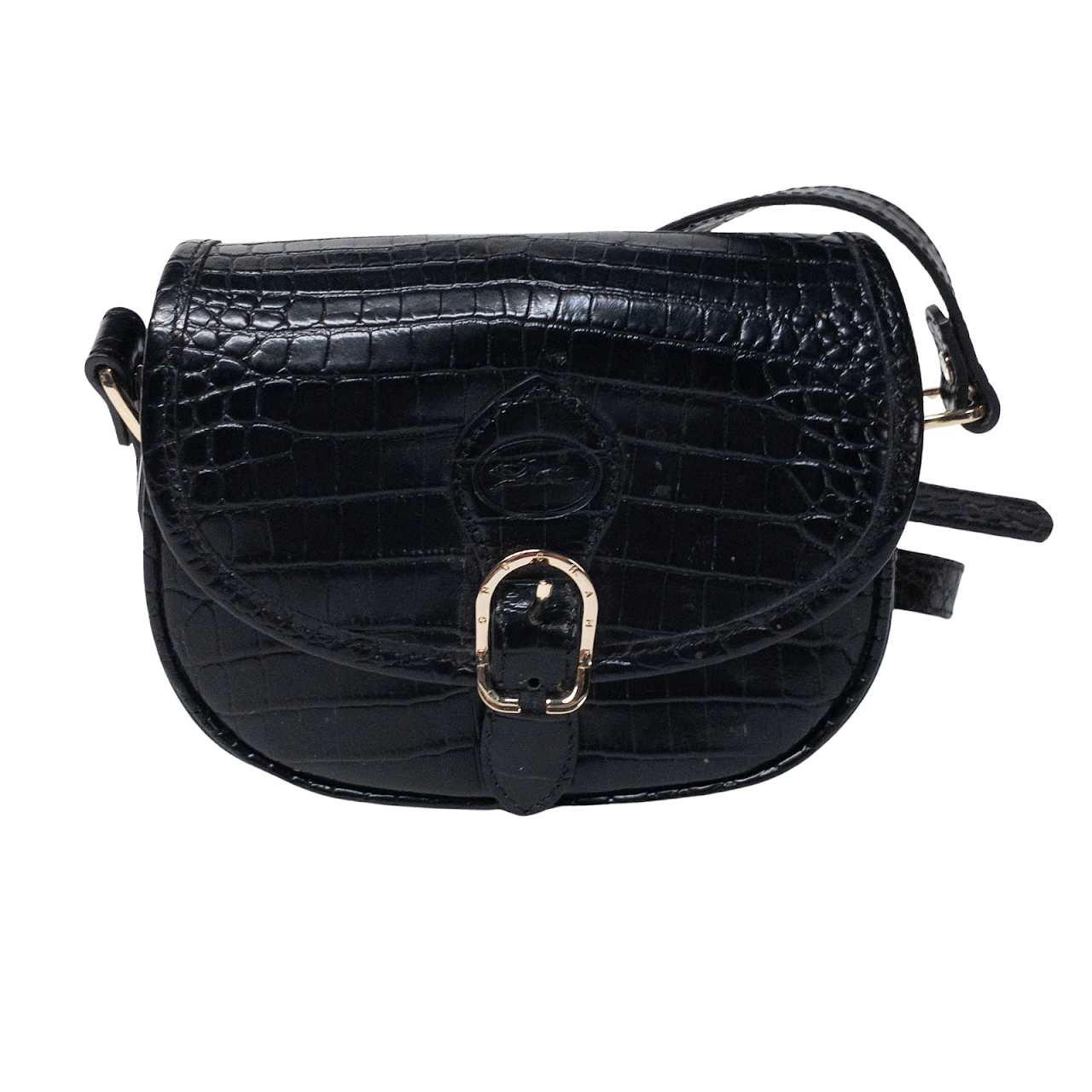 Longchamp Embossed Leather Crossbody Bag