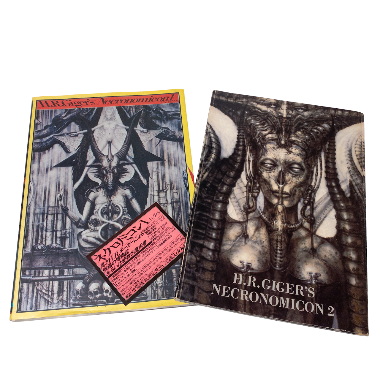 H.R. Giger NSFW Signed Necronomicon Vol. 1 & 2 Book Pair