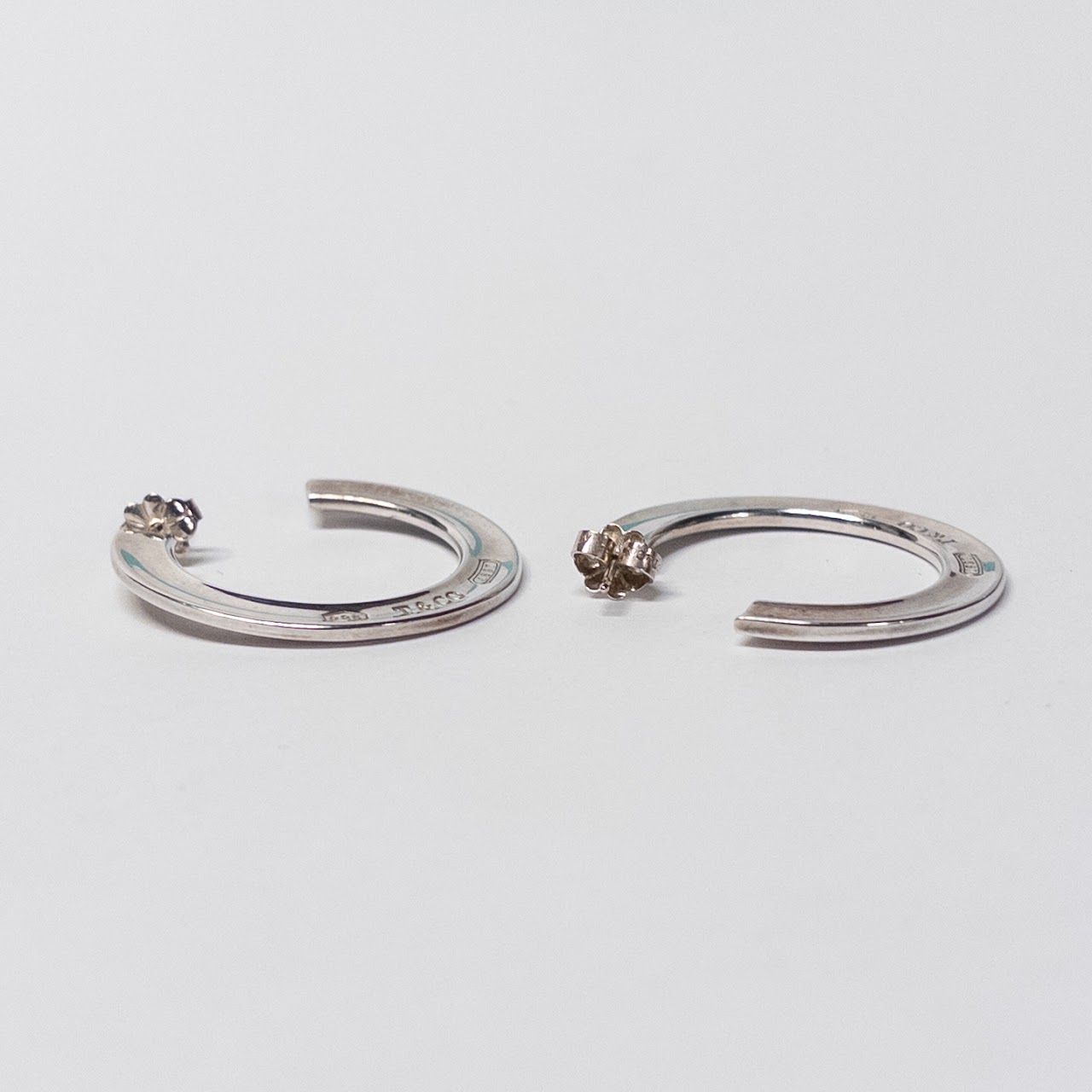 Tiffany & Co. Sterling Silver Open Hoop Earrings