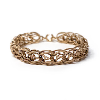 14K Gold Two Wire Wheat Band Bracelet Needs Repair