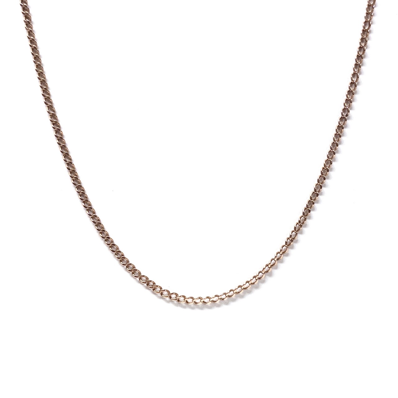 14K Gold Curb Chain Necklace Needs Repair