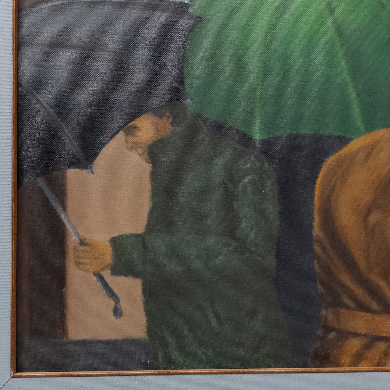 Harold Rein "Umbrellas" Painting on Canvas