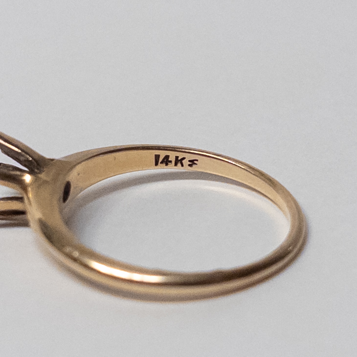 14K Gold Engagement Ring Without Stone