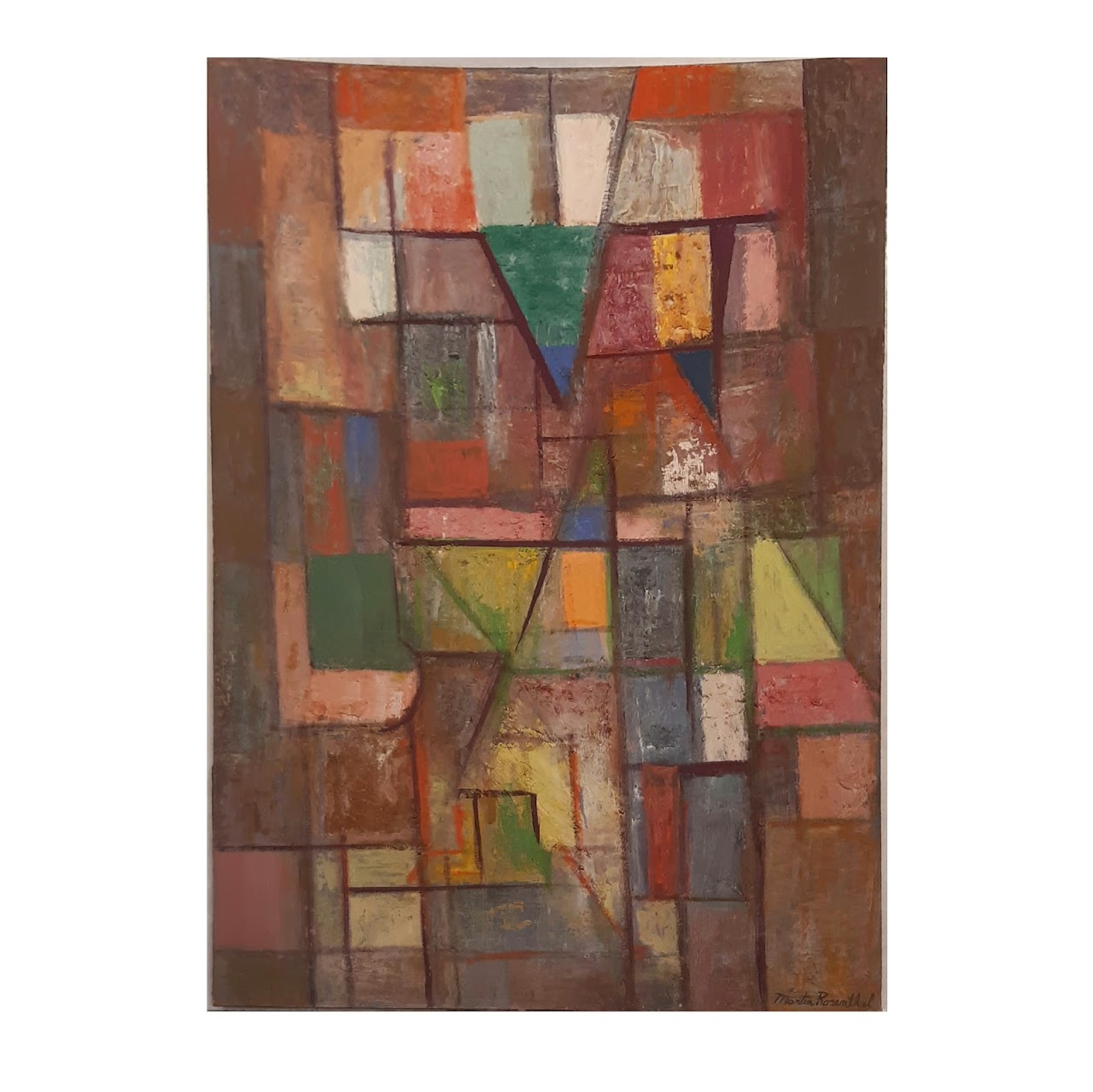 Martin Rosenthal Signed Geometric Modernist Painting