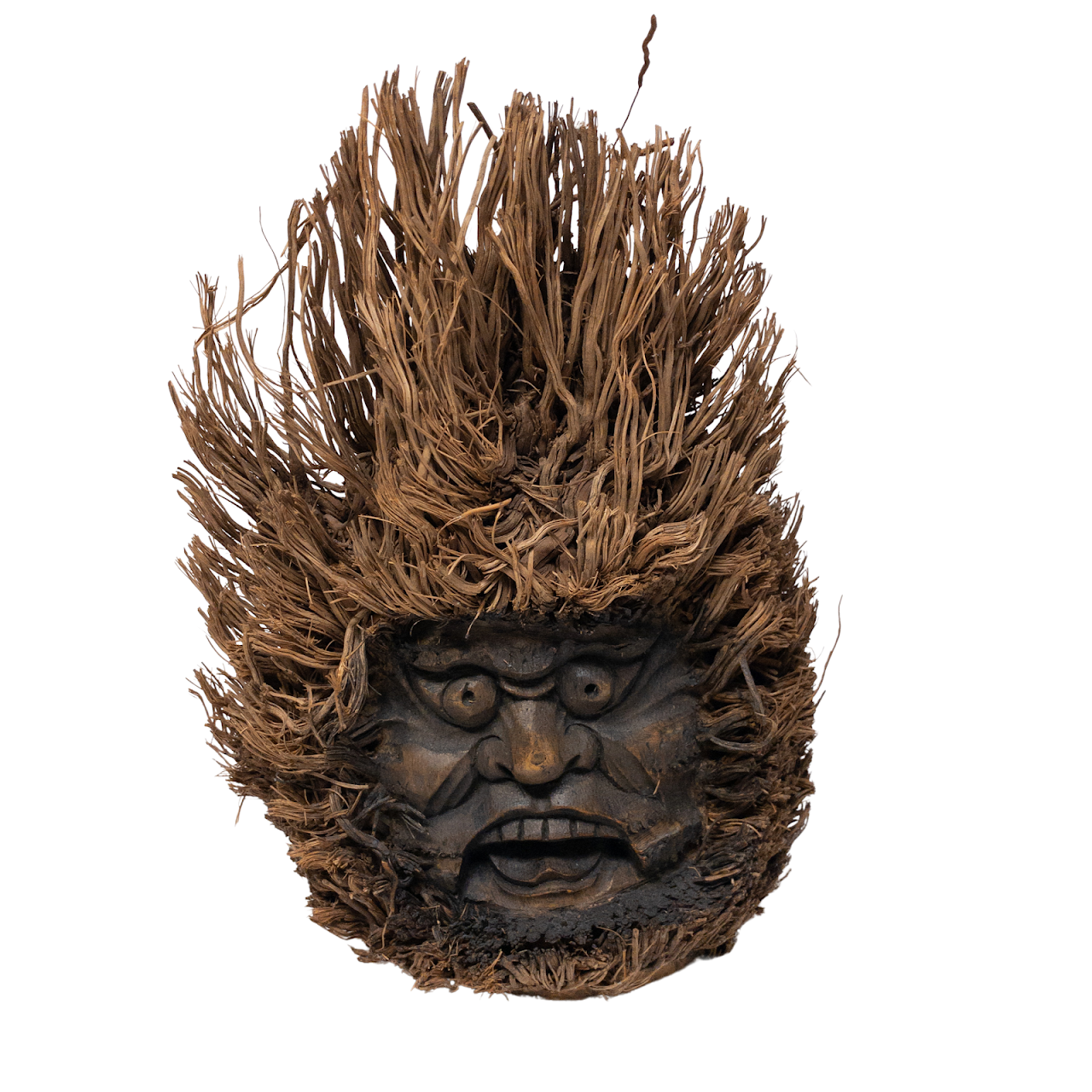 Bamboo Root Face Sculpture