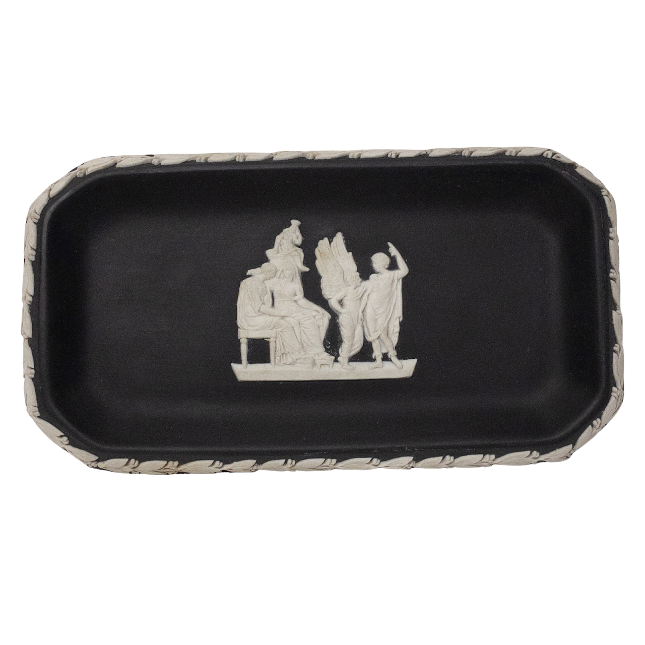 Wedgwood Black Basalt Jewelry Tray