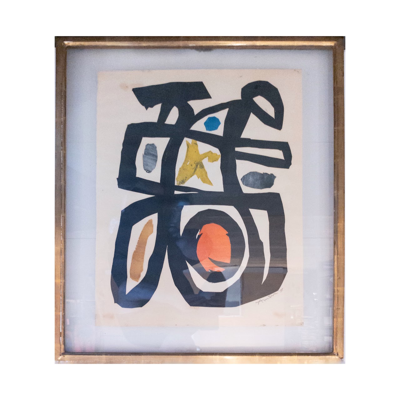 Irving Amen 1958 Signed Abstract Lithograph