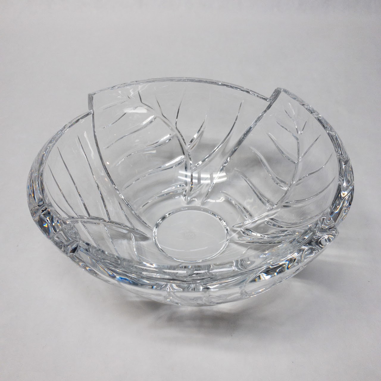 Baccarat Crystal Leaves Bowl