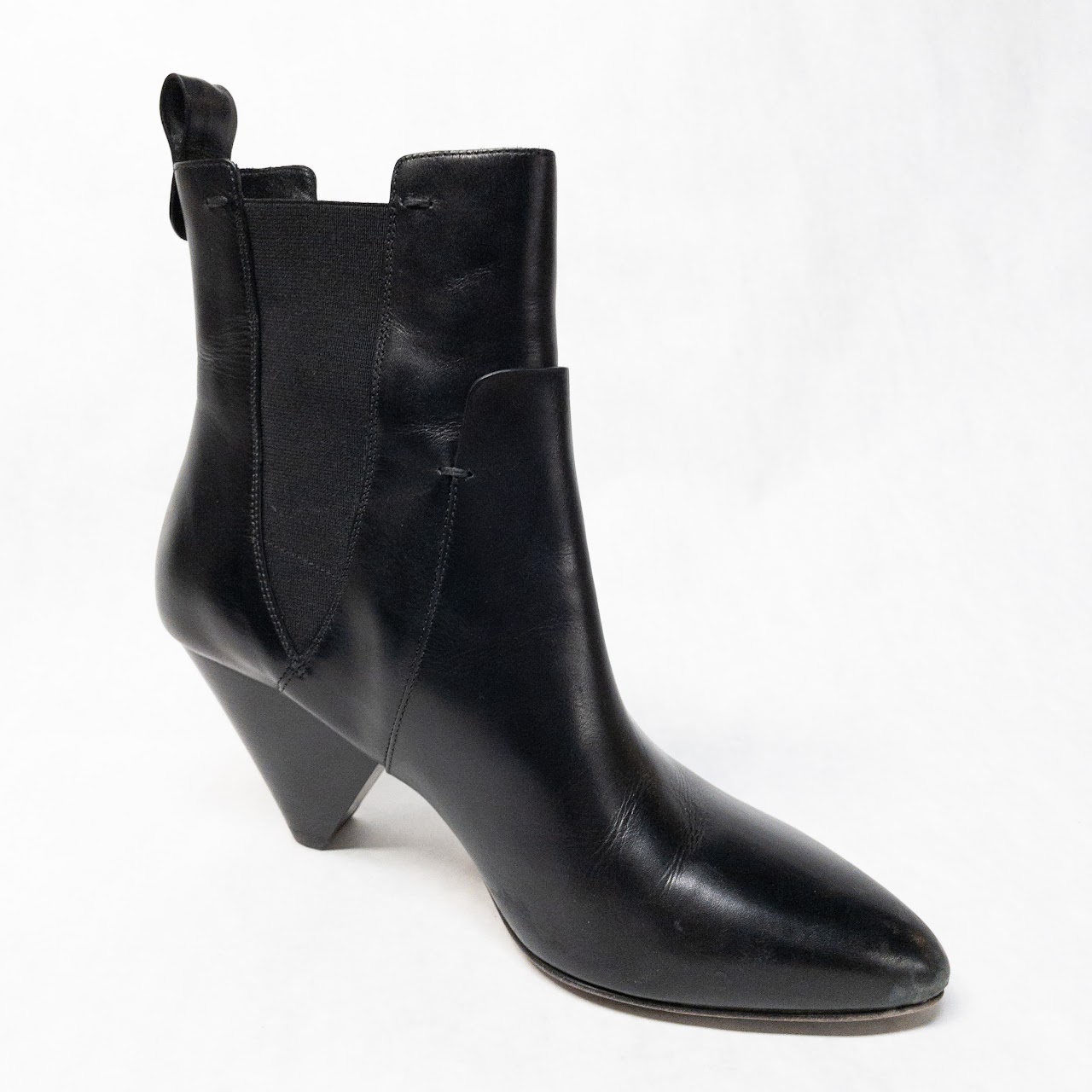 Veronica Beard Black Leather Ankle Boots