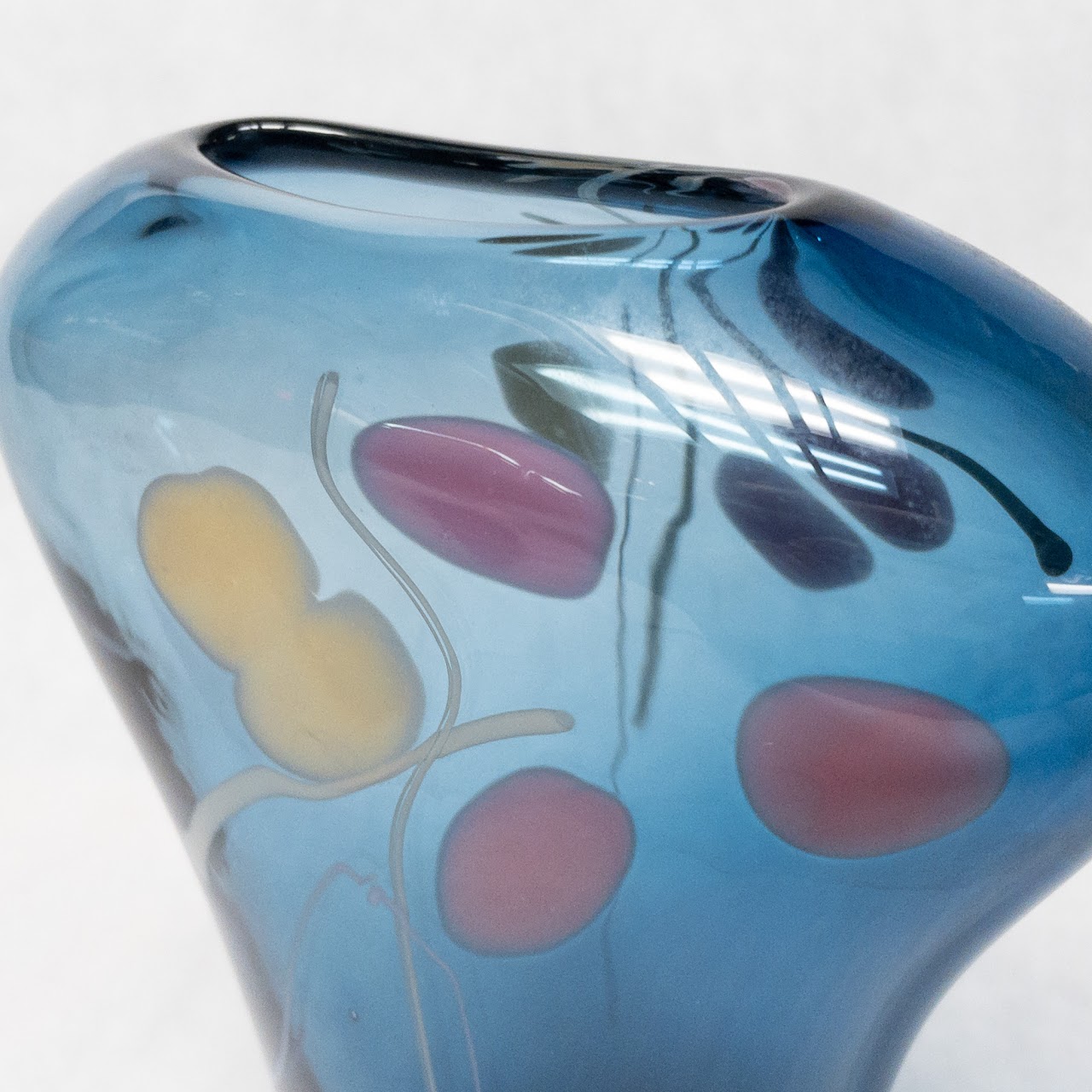 Janet & Rick Nicholson Signed Art Glass Vase
