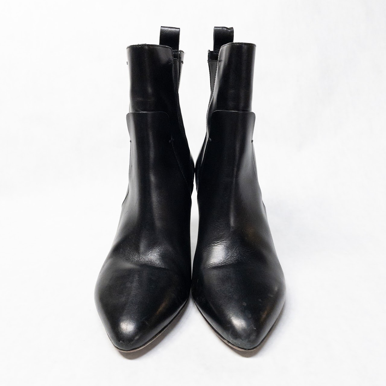 Veronica Beard Black Leather Ankle Boots