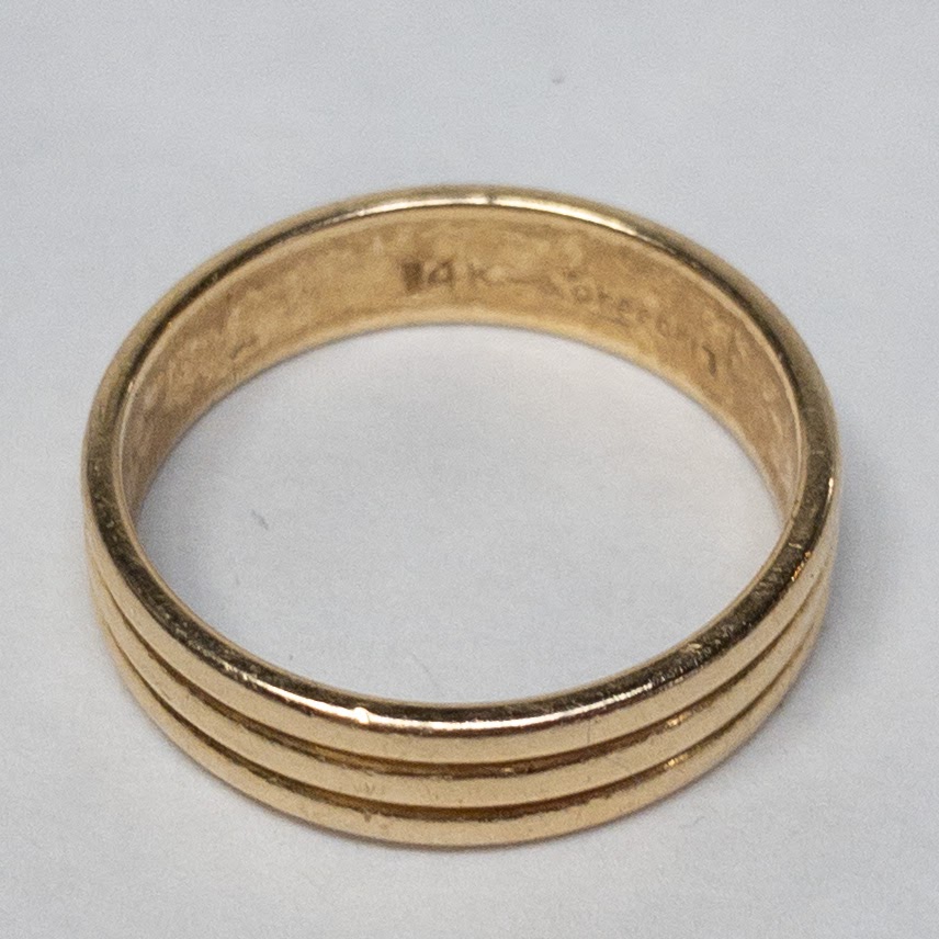 14K Gold Band Ring