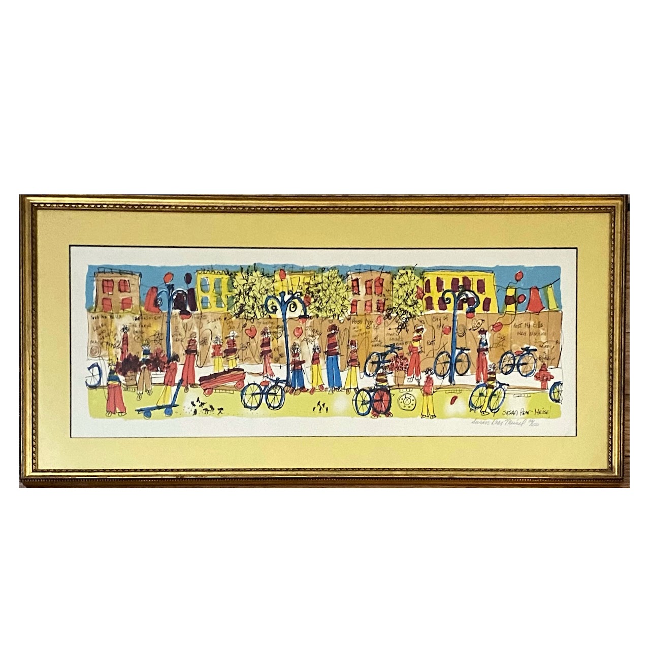 Susan Pear Meisel Signed Uptown Lithograph