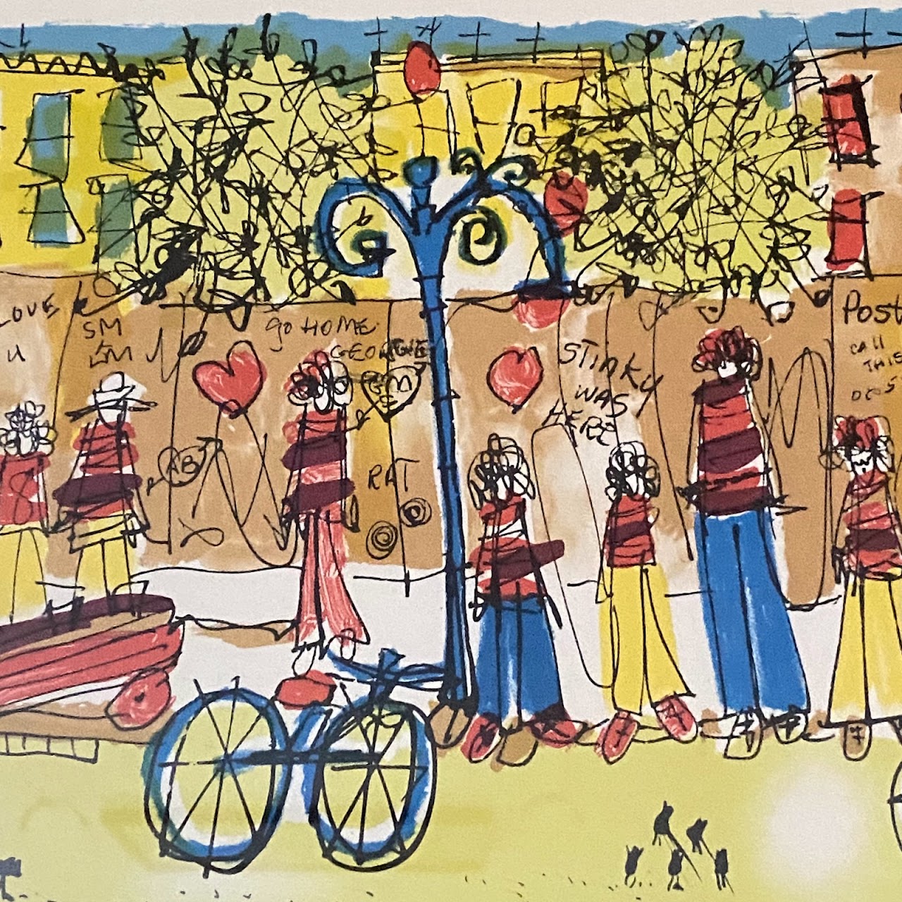 Susan Pear Meisel Signed Uptown Lithograph