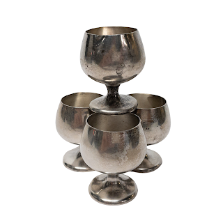 Sterling Silver Set Of Four Cordials
