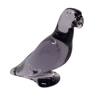 Baccarat Crystal Parrot Paperweight