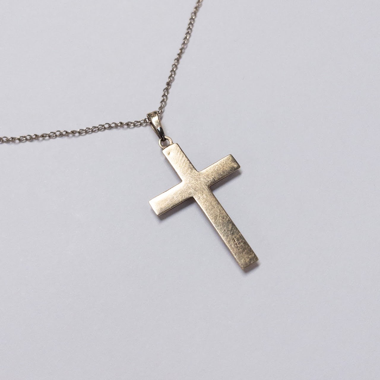 14K Gold Cross Pendant Necklace