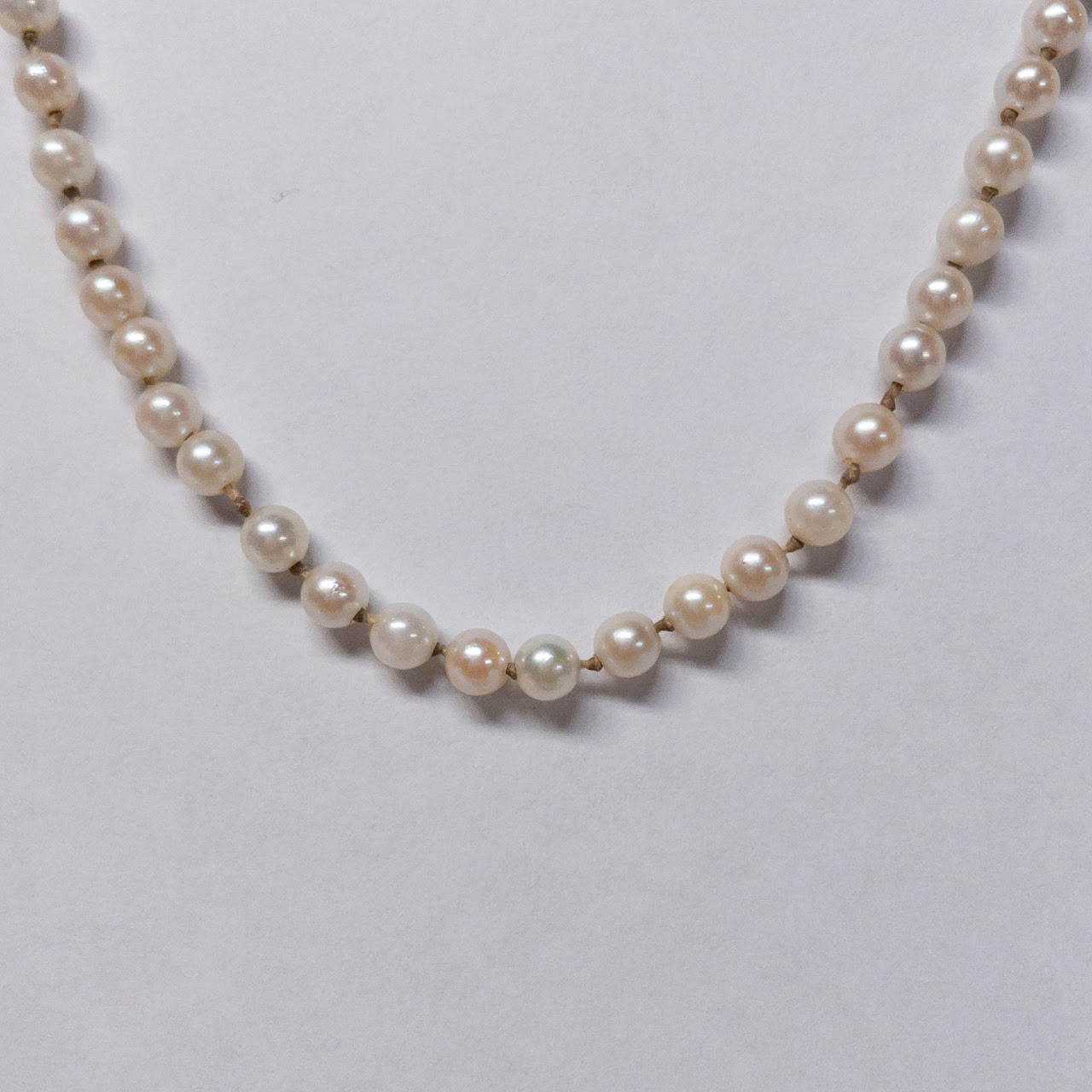 Pearl and 14K White Gold Necklace