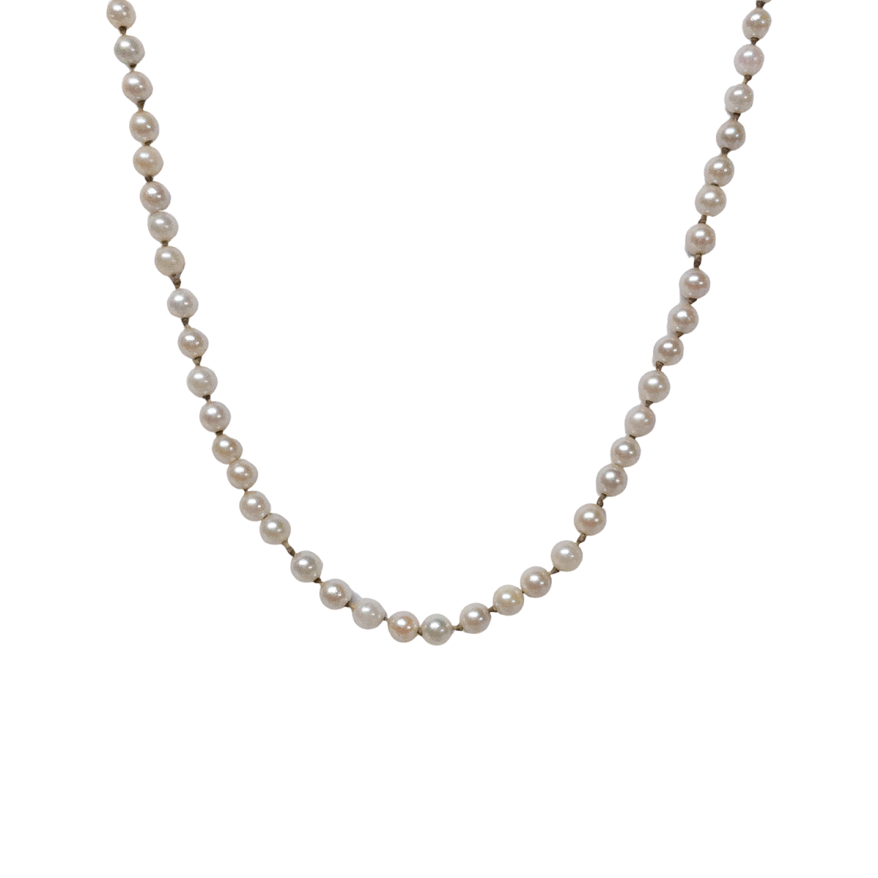 Pearl and 14K White Gold Necklace