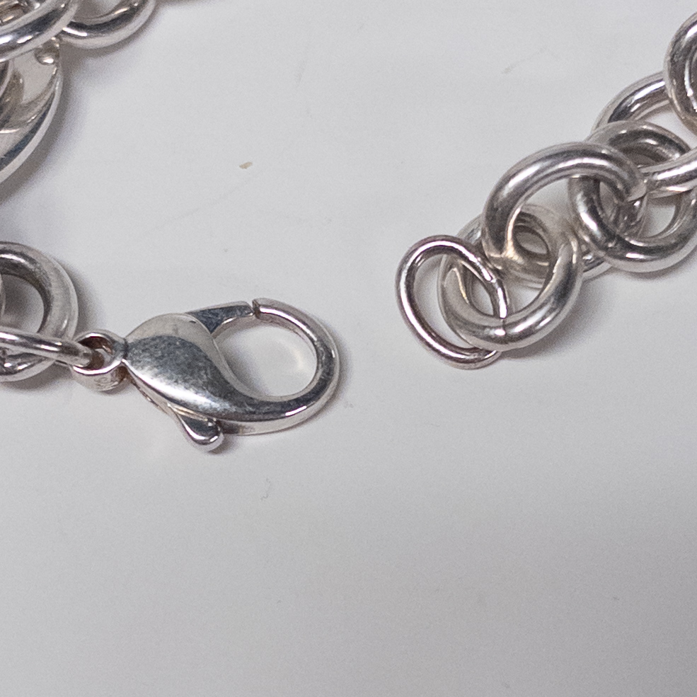 Tiffany & Co. Sterling Silver Round Charm Bracelet