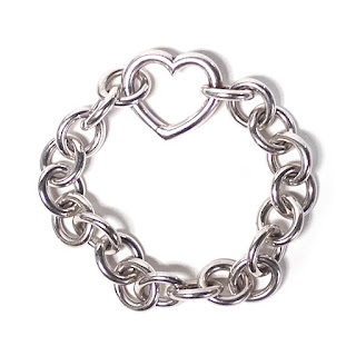 Tiffany & Co. Sterling Silver Open Heart Link Bracelet