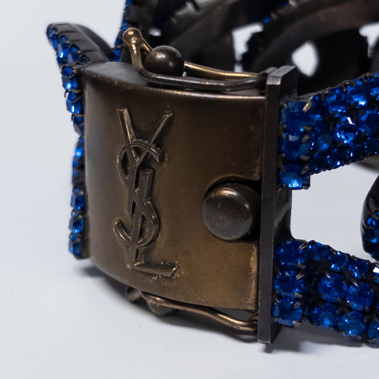 Yves Saint Laurent Blue Rhinestone Bracelet