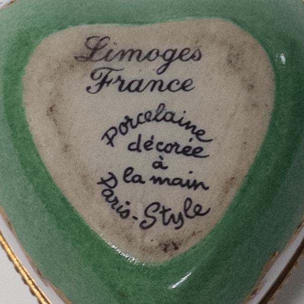 Limoges Hand-Painted Porcelain Heart Trinket Box