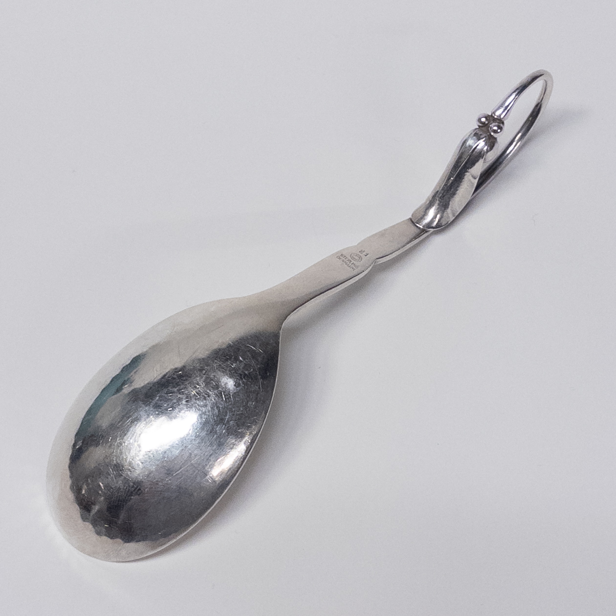 Georg Jensen Sterling Silver Cocktail Fork and Sugar Spoon Duo