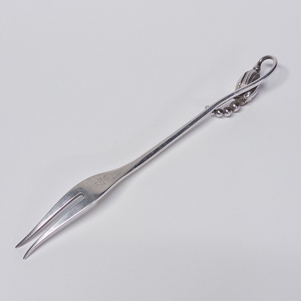 Georg Jensen Sterling Silver Cocktail Fork and Sugar Spoon Duo