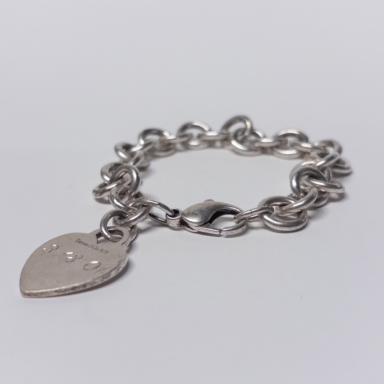 Tiffany & Co. Sterling Silver Heart Charm Bracelet