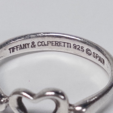 Tiffany & Co. Elsa Peretti Sterling Silver Open Heart Ring