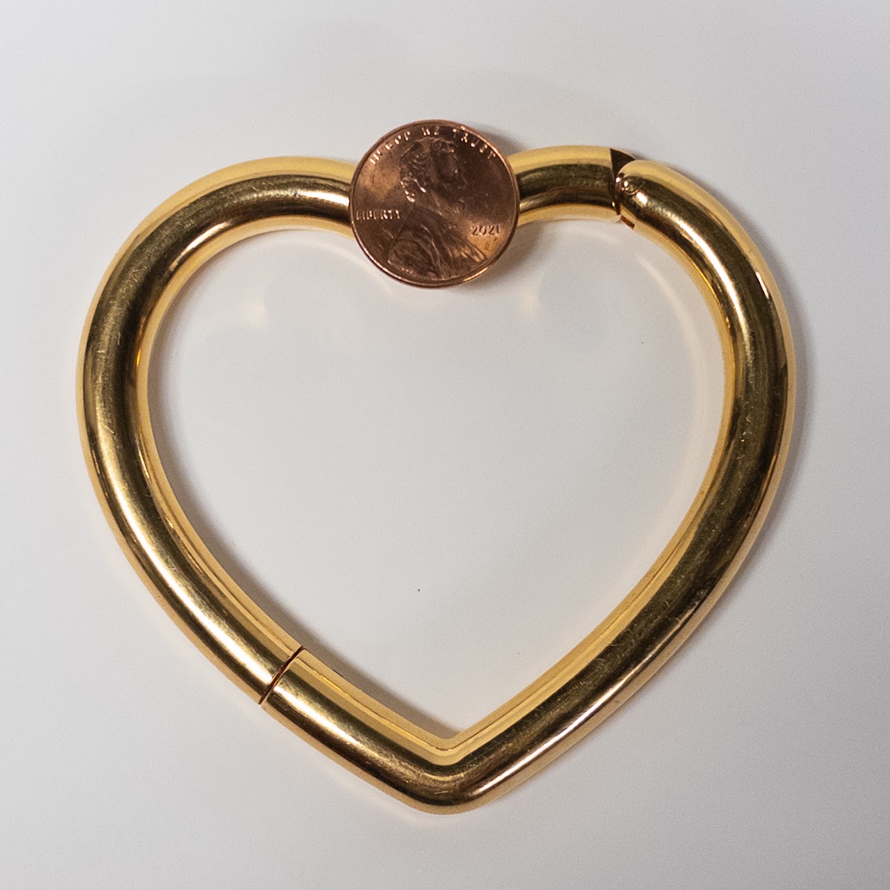 Balenciaga Heart Shaped Bangle Bracelet