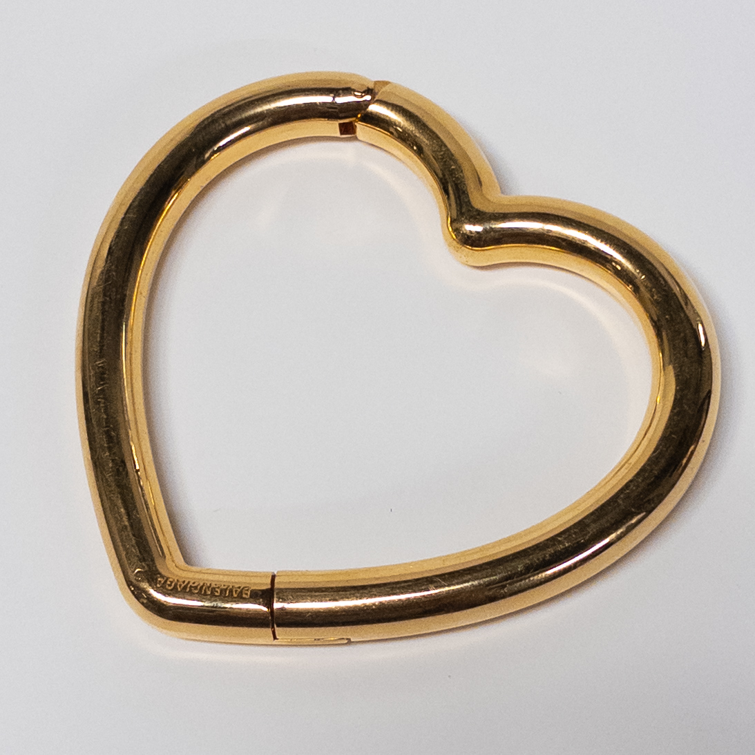 Balenciaga Heart Shaped Bangle Bracelet