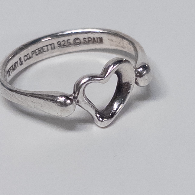 Tiffany & Co. Elsa Peretti Sterling Silver Open Heart Ring