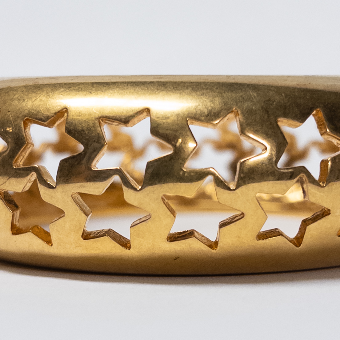 Saint Laurent Pierced Star Bangle Bracelet