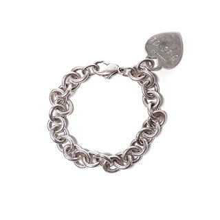 Tiffany & Co. Sterling Silver Heart Charm Bracelet