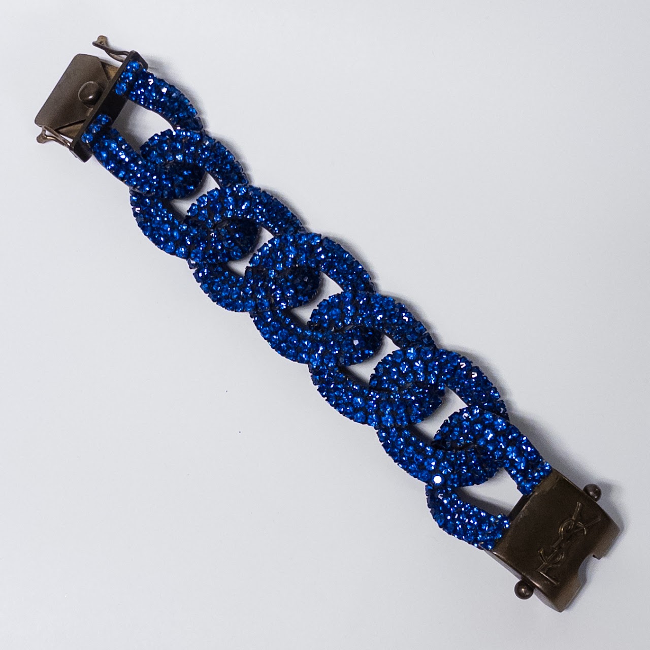 Yves Saint Laurent Blue Rhinestone Bracelet