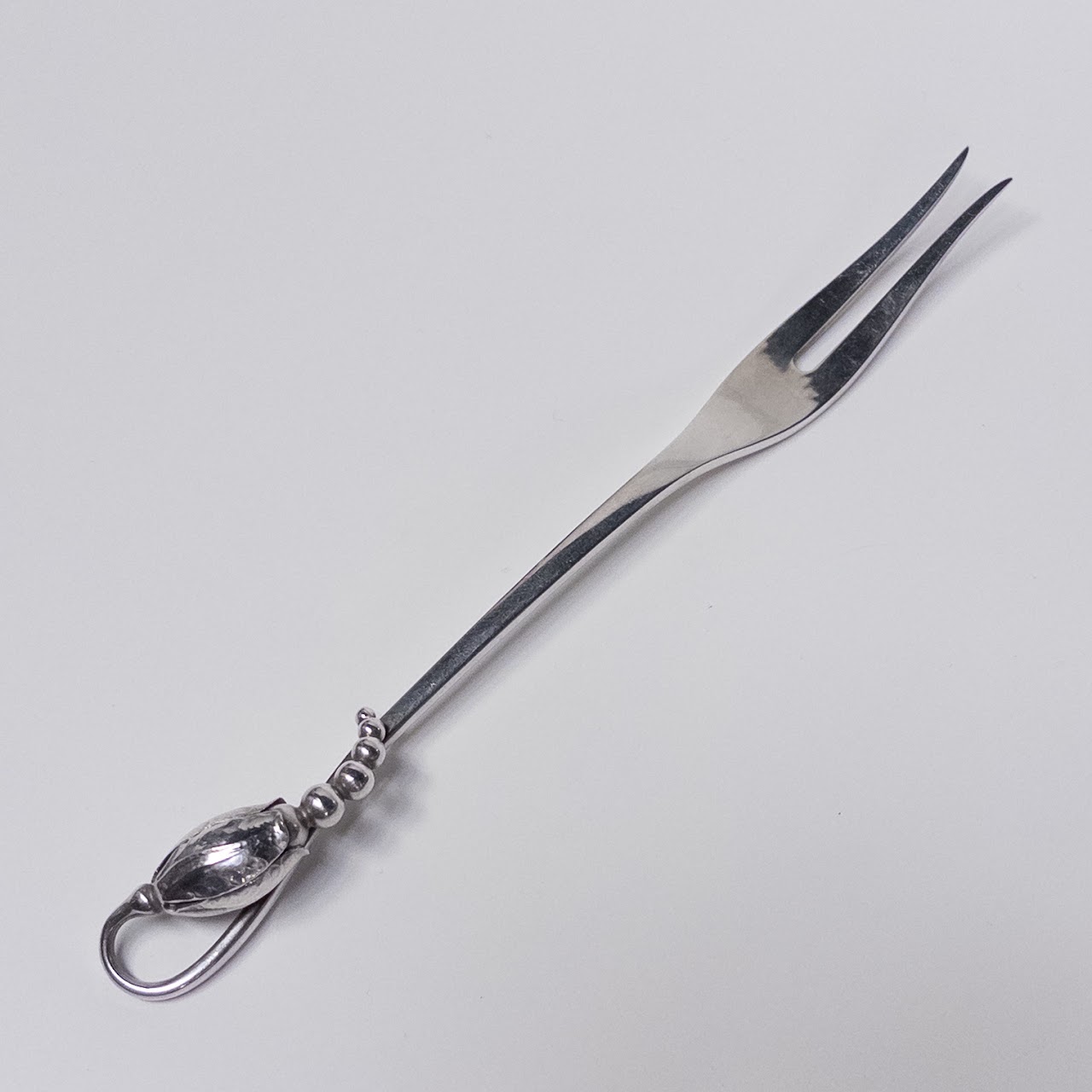 Georg Jensen Sterling Silver Cocktail Fork and Sugar Spoon Duo