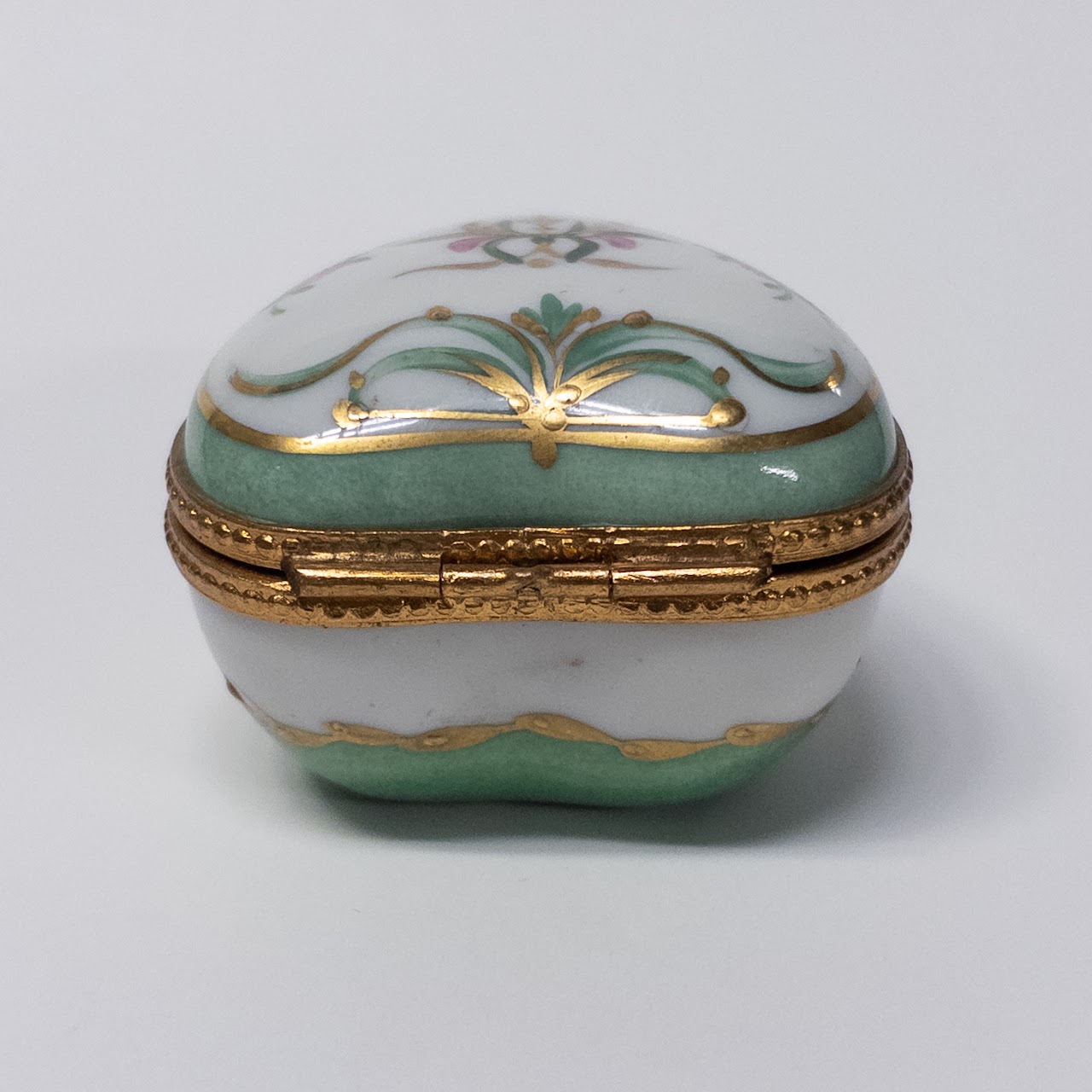 Limoges Hand-Painted Porcelain Heart Trinket Box