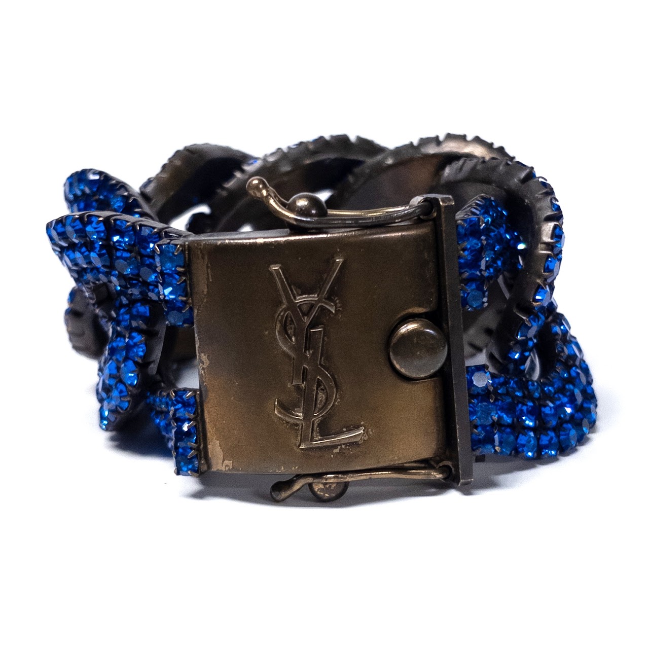 Yves Saint Laurent Blue Rhinestone Bracelet