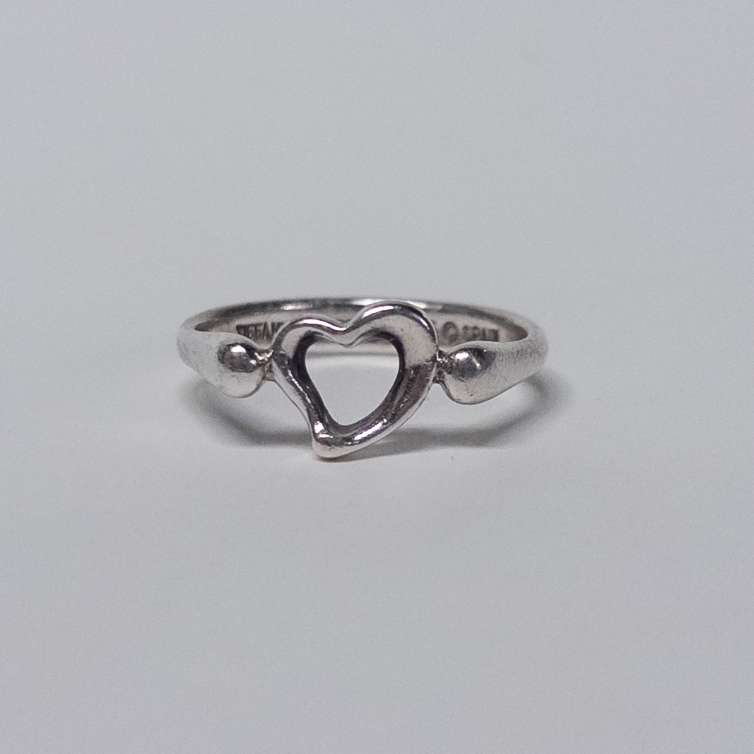 Tiffany & Co. Elsa Peretti Sterling Silver Open Heart Ring