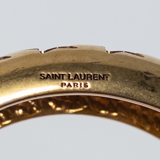 Saint Laurent Pierced Star Bangle Bracelet